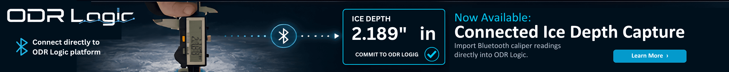 Learn about ODR Logic Connected Ice Depth Capture with a Bluetooth caliper reading sent into the platform